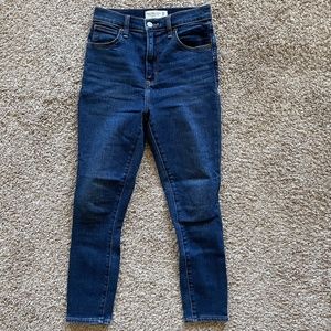 Abercrombie & Fitch Super Skinny Ankle High Rise Dark Wash Jeans - Size 24S 00S